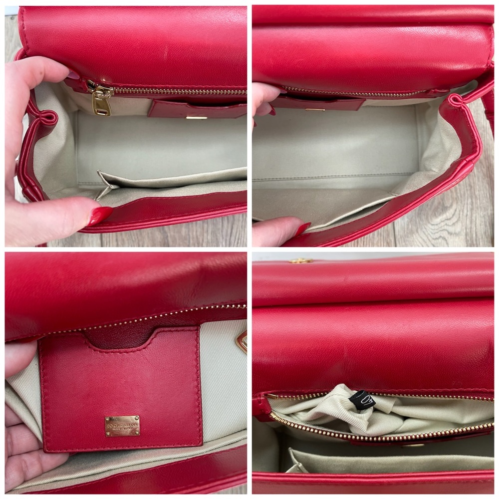 Dolce & Gabbana Medium Sicily Satchel Bag In Intaglio Leather in Red - Picture 17 of 17